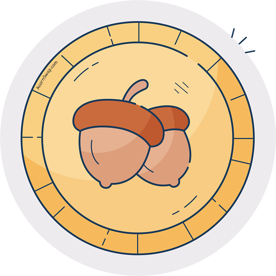 AcornSwap - Acorns on Front of Coin